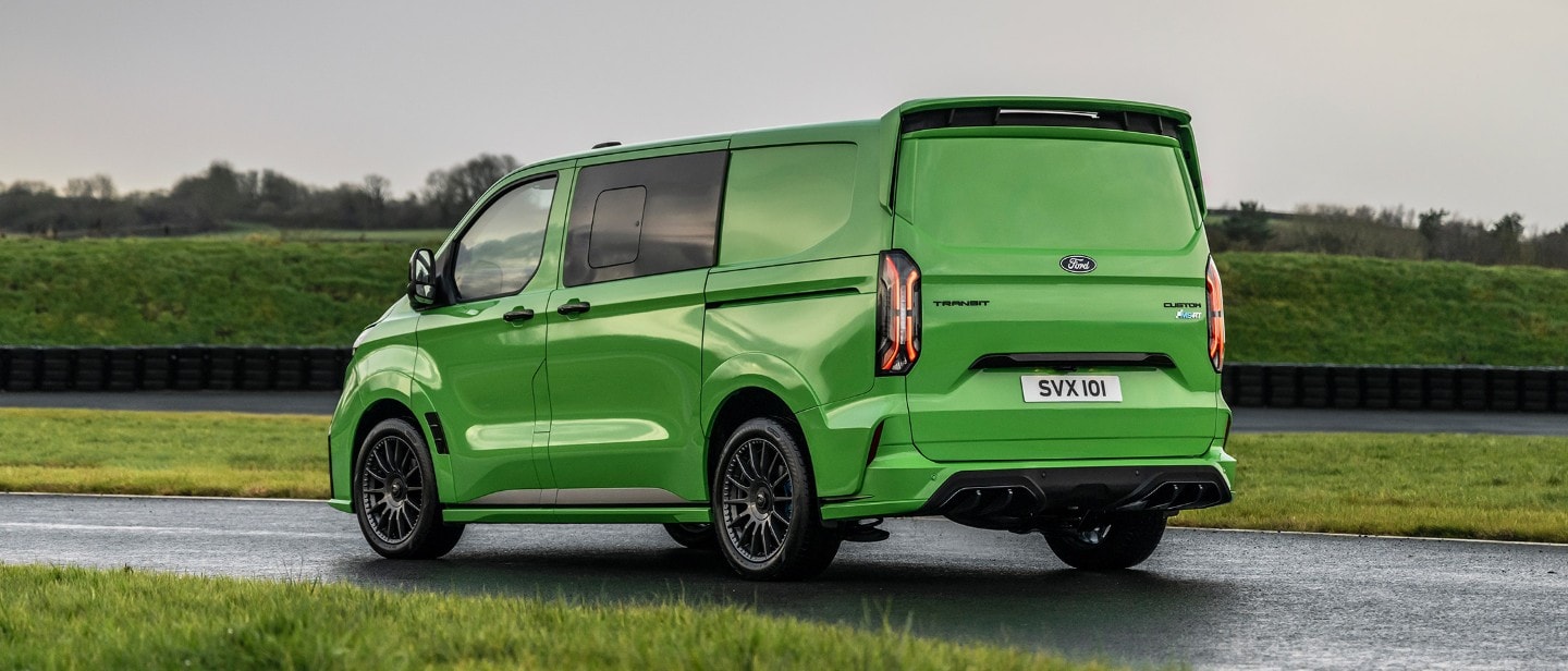 transit custom msrt green rear